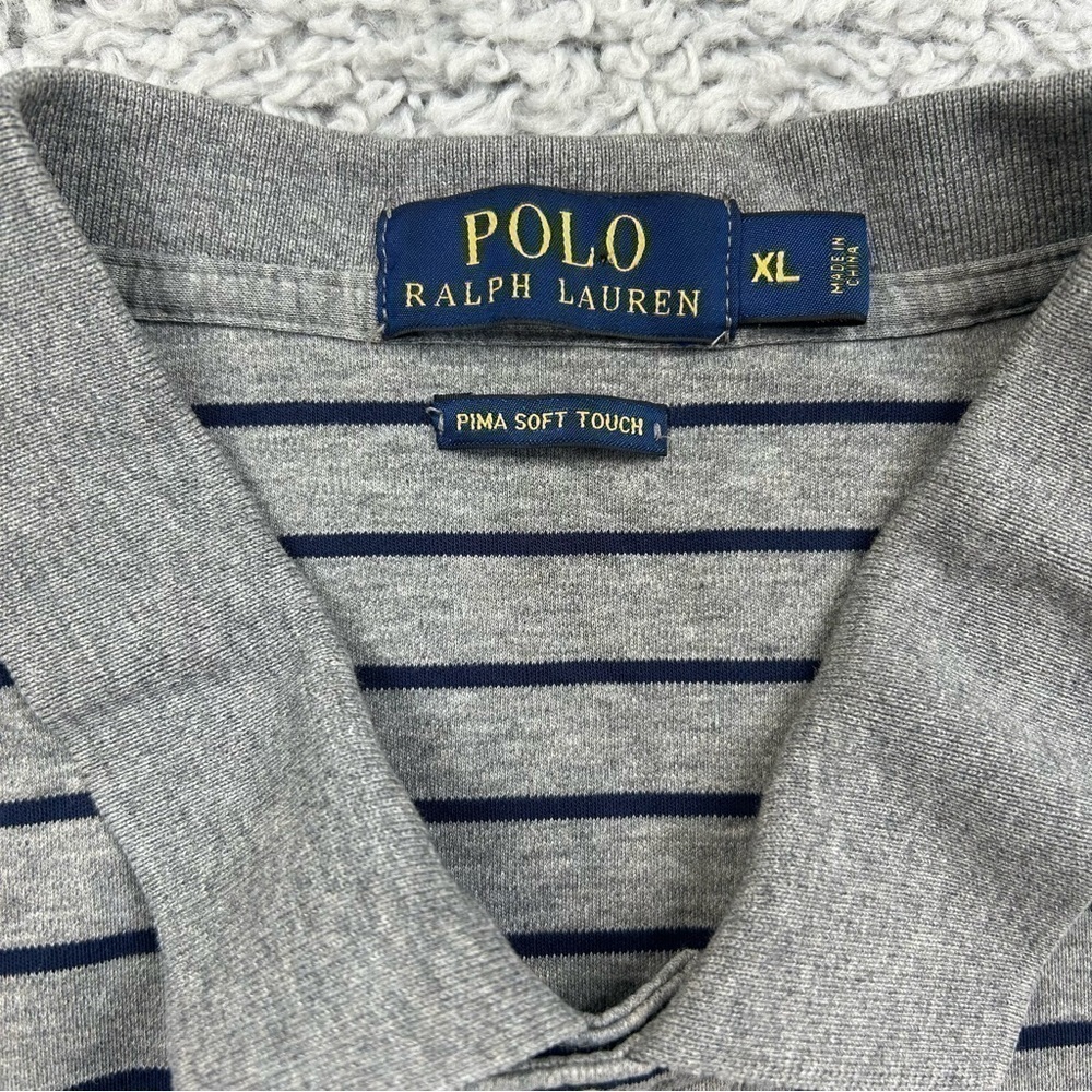 Polo Ralph Lauren Shirt Mens Extra Large Pima Stripes Classic Preppy Work Office - Picture 3 of 4